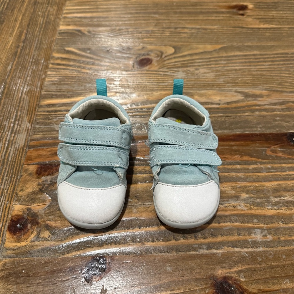 Mint and White Baby Walker Shoes